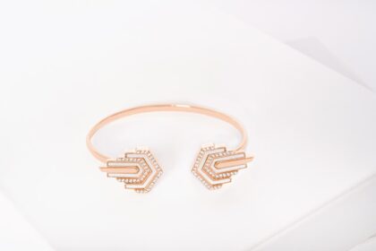 Light large open bangle